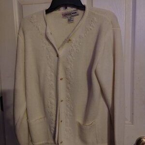 Crystal-Kobe (off white)button up cardigan sweater